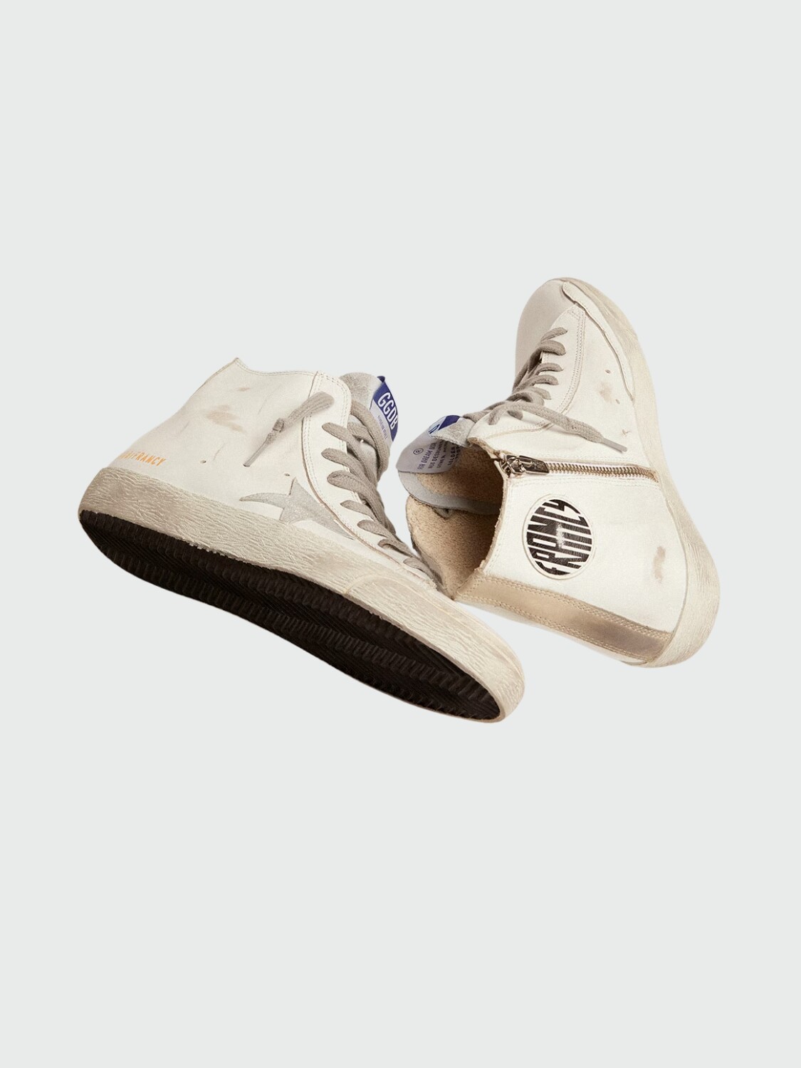 Golden Goose-Botines de cuero, Francy Classic Blanco