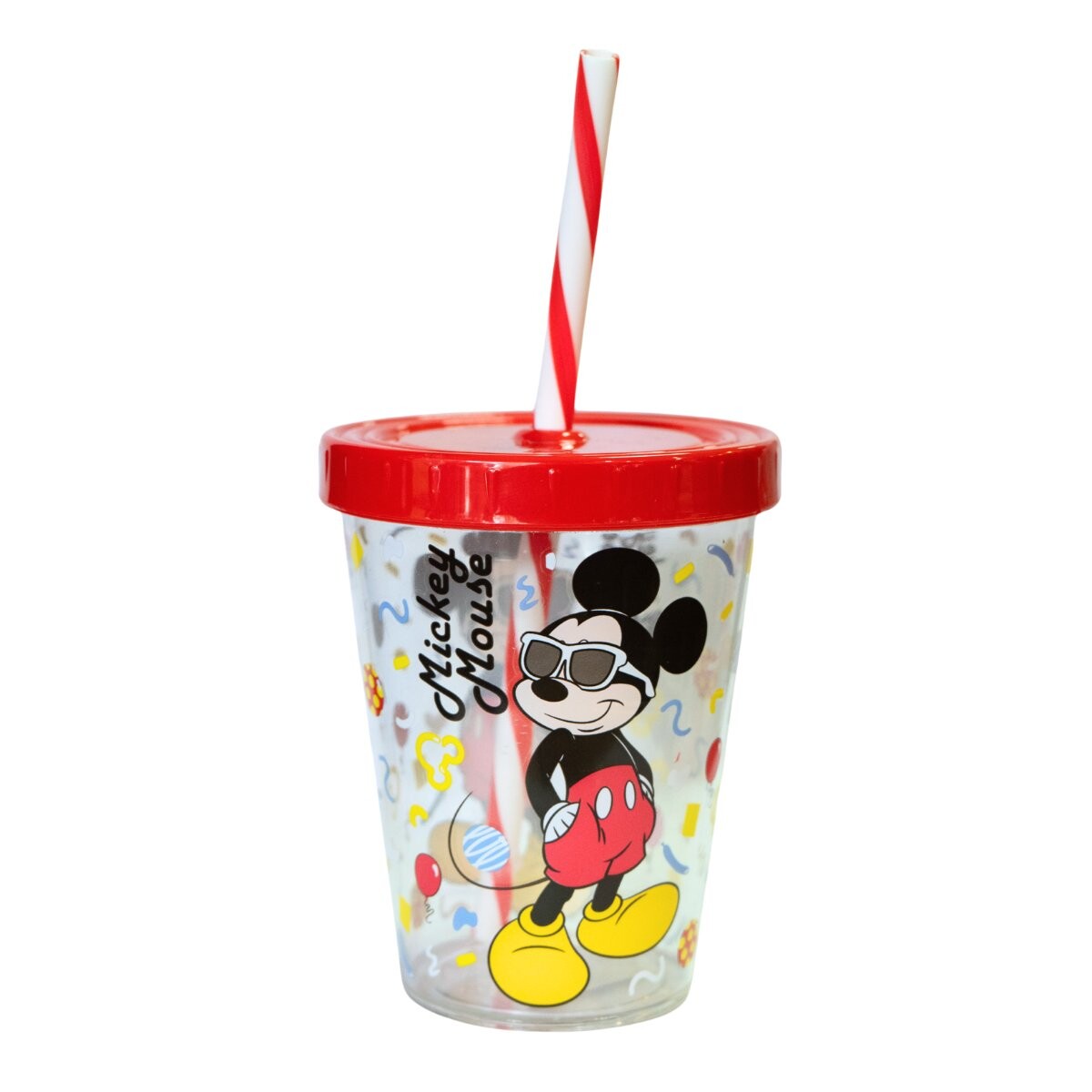 Vaso Herevin con sorbito Mickey Disney 450ml 