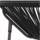Mesa ratona de exterior de ratán redonda negra Mesa ratona de exterior de ratán redonda negra