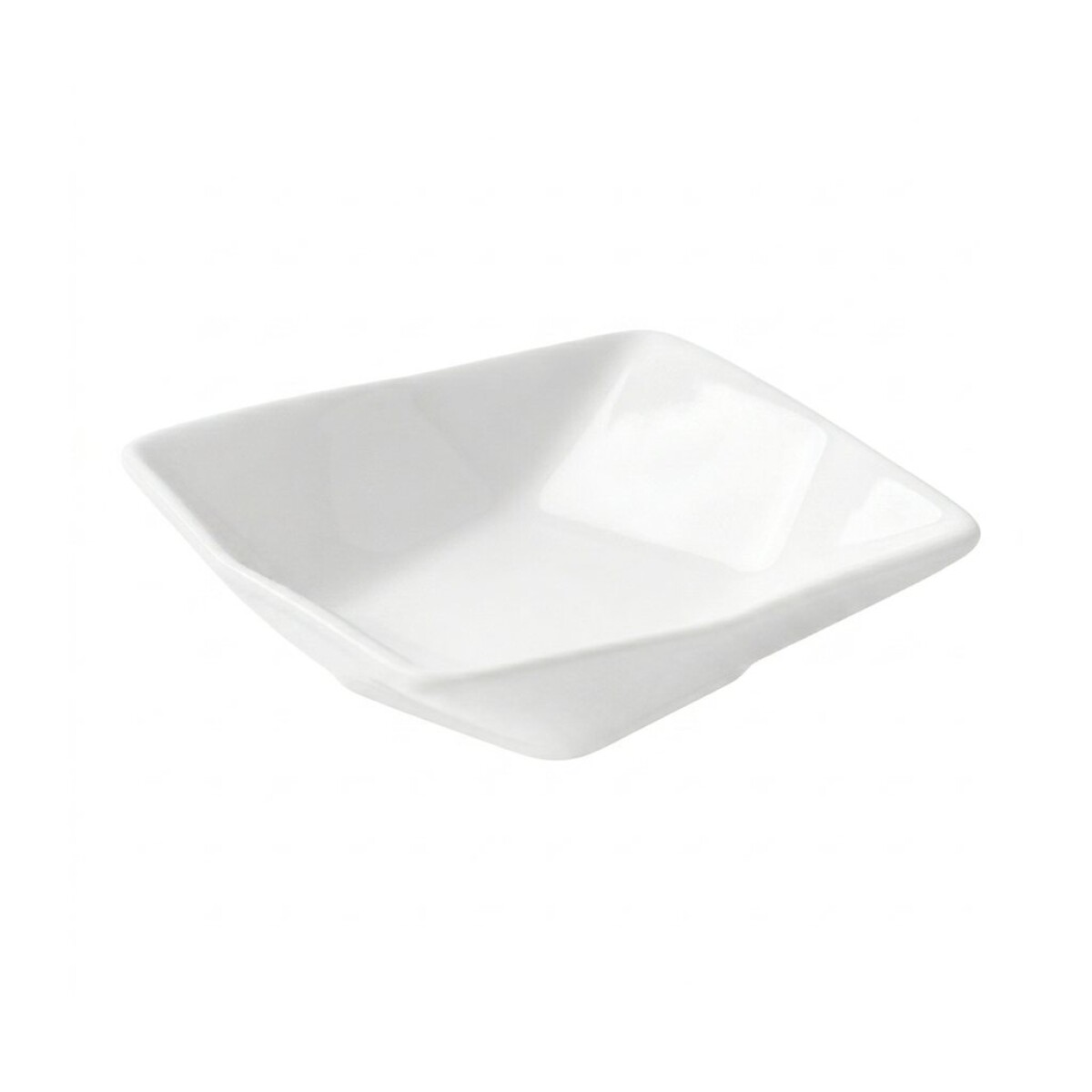RAMEQUIN CUADRADO 7.5X2CM PORCELANA BLANCO 