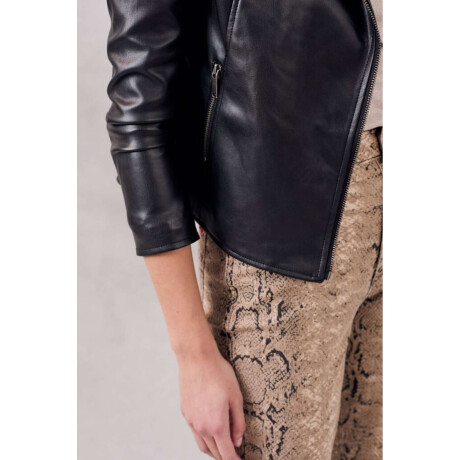 Campera Cuero Vegano Negro