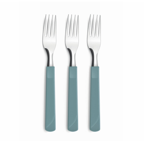 Set X3 Tenedores Treviso de Simonaggio TURQUESA