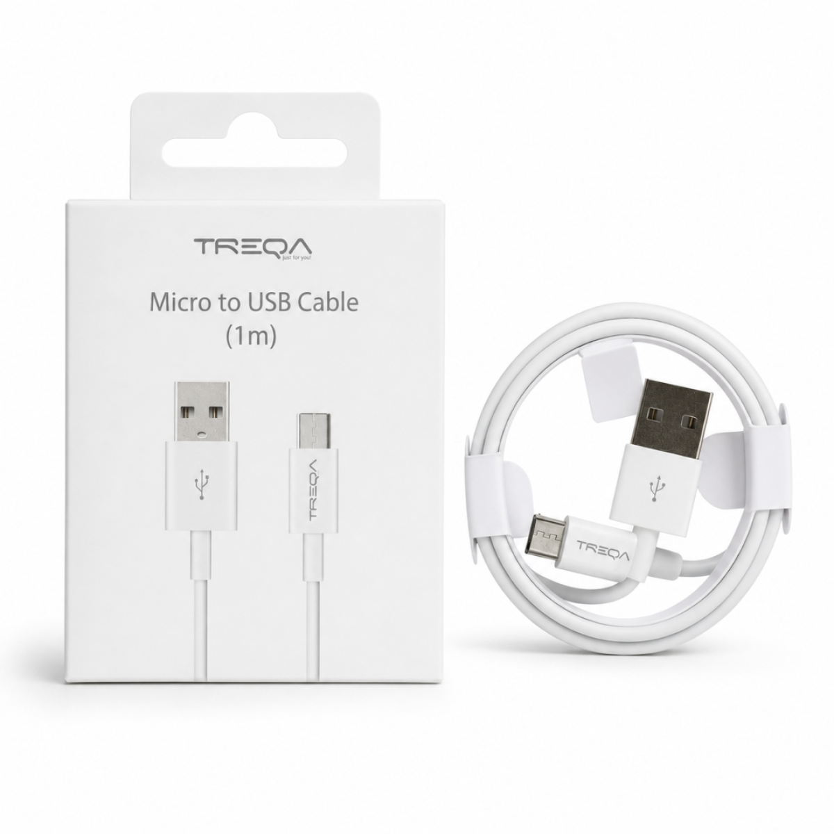 CABLE MICRO USB A USB A 1M TREQA 