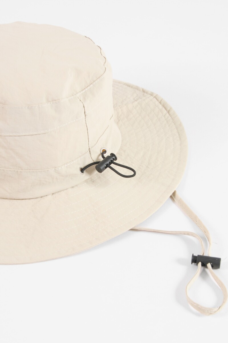 Gorro bucket pescador ajustable beige