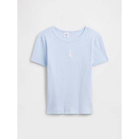 V-SU SS RIB TEE ESSENTIAL BLUE