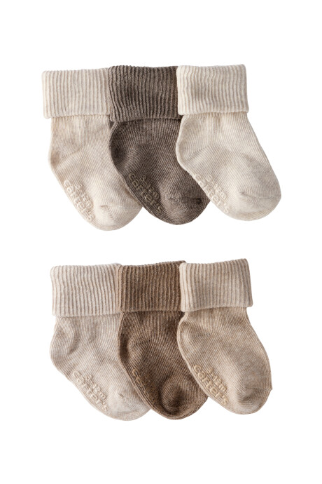 Pack seis pares de medias de algodón, con puños Pack seis pares de medias de algodón, con puños