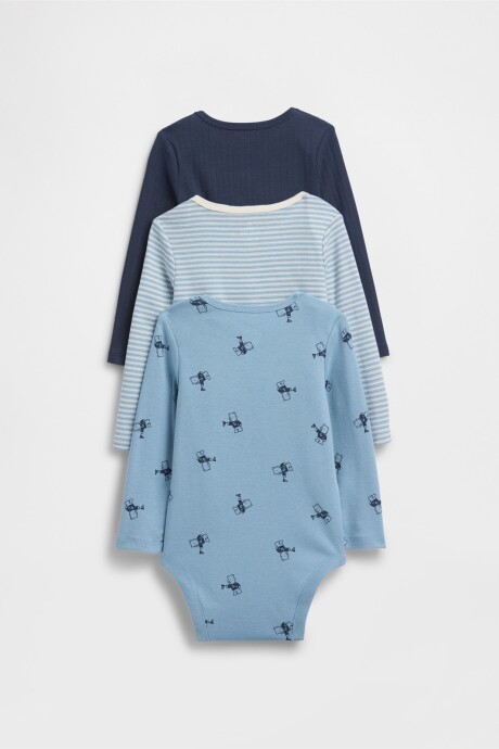 Bodies Pack X3 Bebé Blue Stone