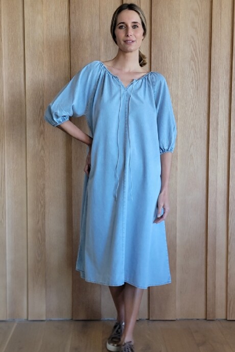 Vestido Bayahibe Denim Celeste