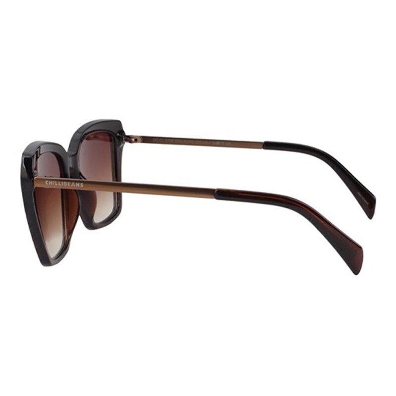Lentes De Sol De Policarbonato Cuadrado Anitta Gradiente Marón/marrón