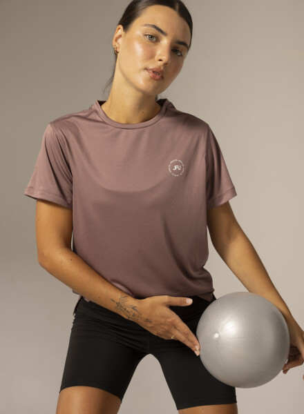 T shirt boxy Rosa antique