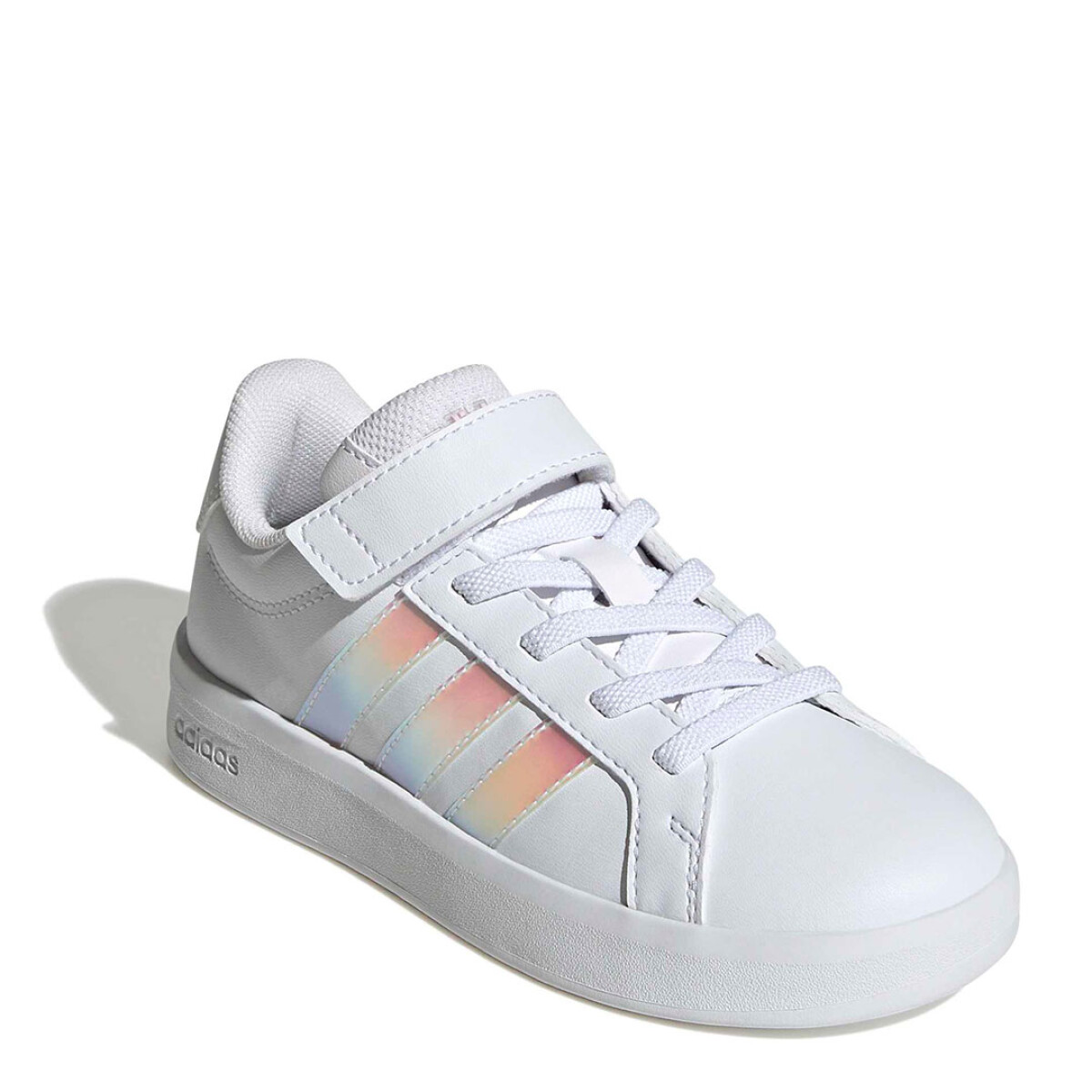 Championes de Niños Adidas Grand Court 3.0 Velcro - Blanco - Rosado 