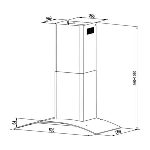 Campana Extractora De Vidrio Curvo Candy Cgm64/1x CAMPANA CANDY CGM64/1X-ALG 2263120