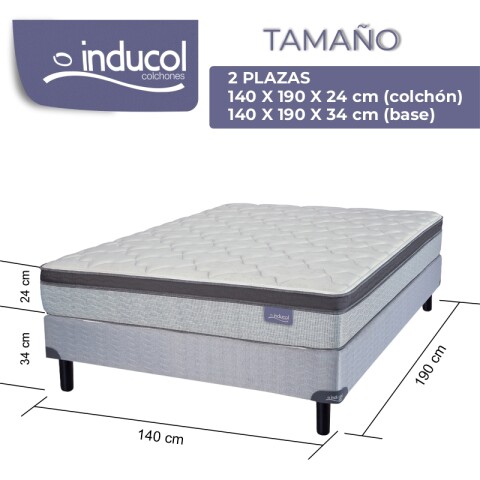 Sommier Inducol Pocket Firm Resortes 2 Plazas 140x190x24 140k Sommier Inducol Pocket Firm Resortes 2 Plazas 140x190x24 140k