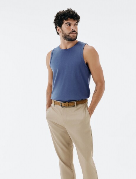 MUSCULOSA BÁSICA WORLD AZUL