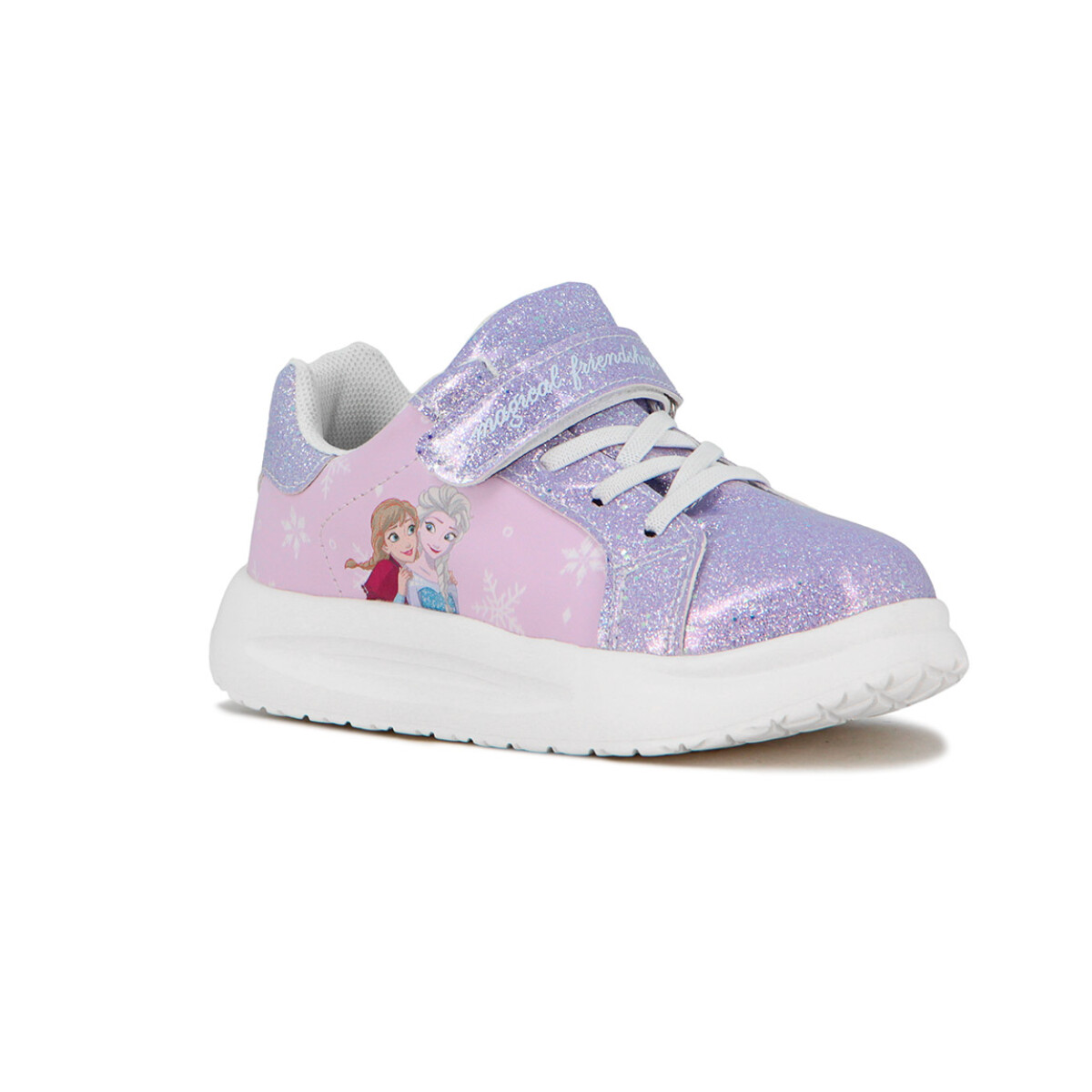 Disney Casual Pu Frozen Suela Plataforma - Lila 