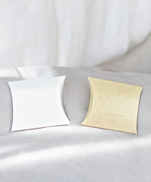 Pack x 100 - estuche pillow 7 x 8 cm. REVERSIBLE BLANCO - MADERA