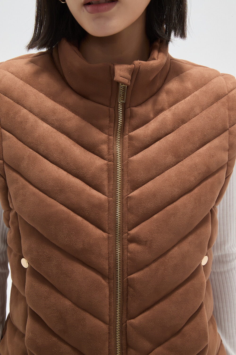 Chaleco Nibia Tostado