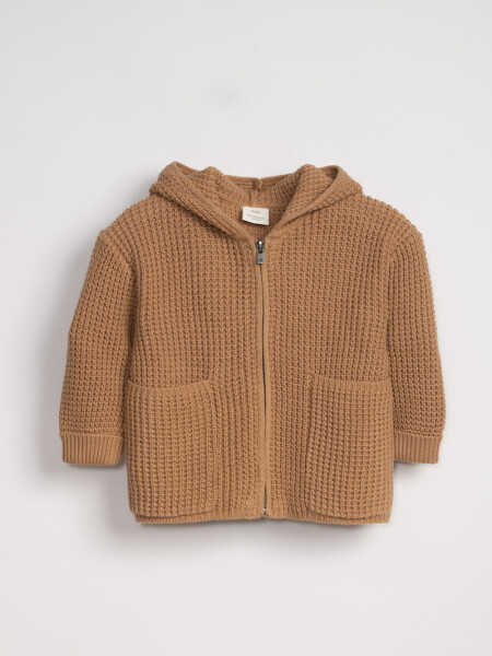 Campera tejida Beige