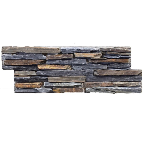 REVESTIMIENTO PIEDRA NATURAL BLACK CON RUSTY 20X55 CM Revestimiento Piedra Natural Black Con Rusty 20x55 Cm