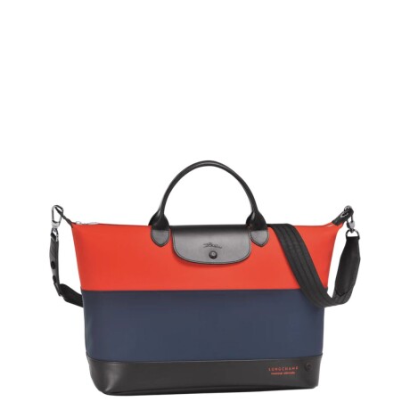 Longchamp -Cartera tricolor de poliester con correa ajustable, Moonshot Negro