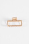 Broche rectangular metálico chico dorado