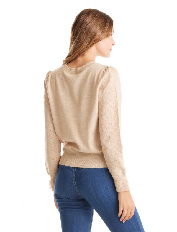 Buzo Manga Rombos BEIGE