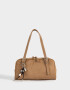 Bandoleras Cartera Bowling Suede Camel - Marron Camel