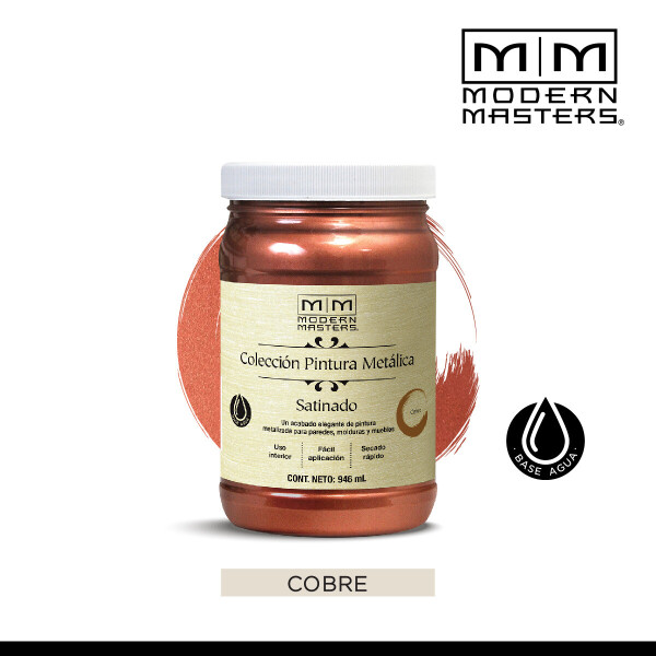 Látex Metálico 0.946L Satinado Cobre