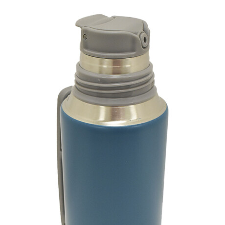 Termo 1Lt Acero Inox con Manija Retráctil y Tapa Mate Comet Azul Petróleo