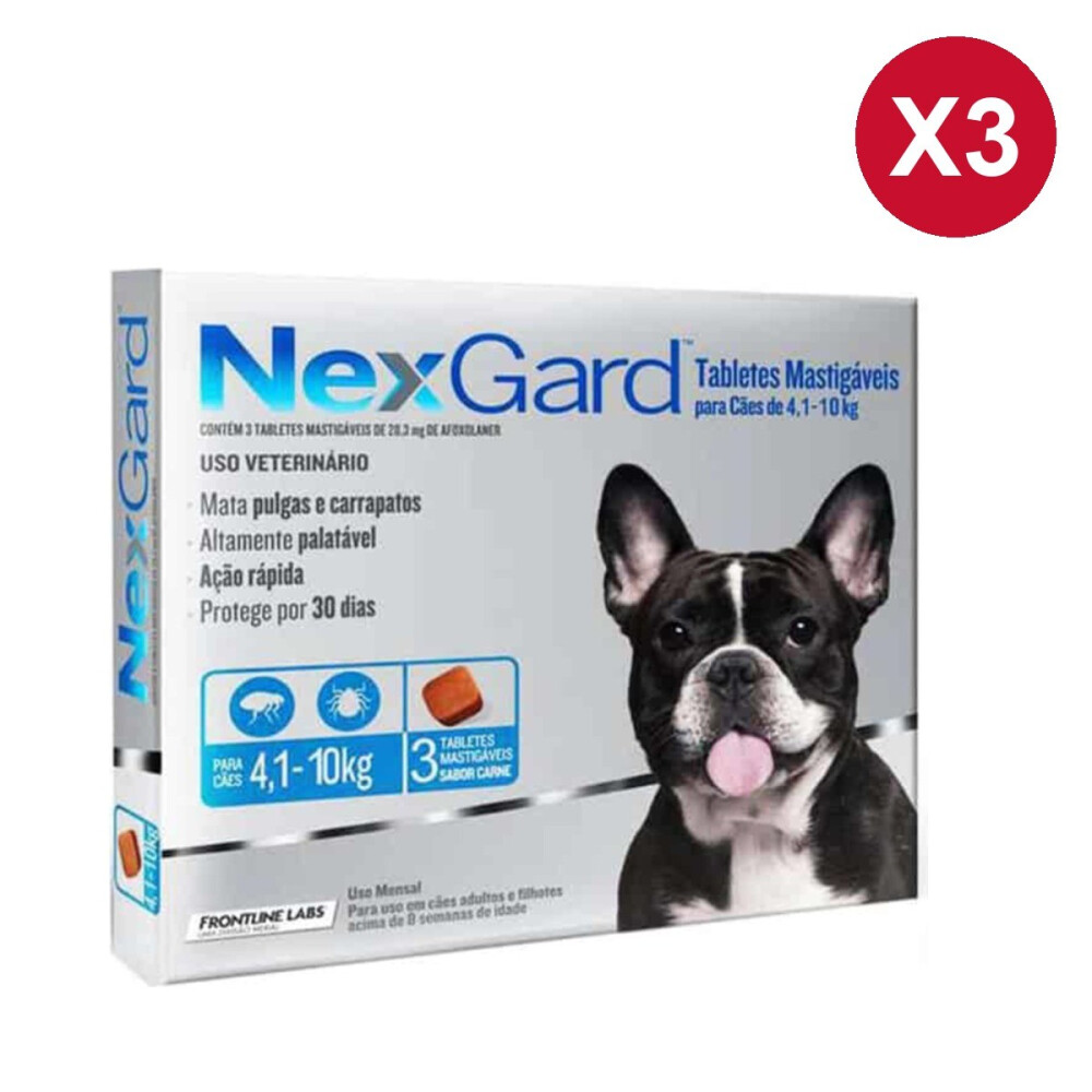 NEXGARD 4 A 10 KG CAJA X3 COMPRIMIDOS NEXGARD 4 A 10 KG CAJA X3 COMPRIMIDOS