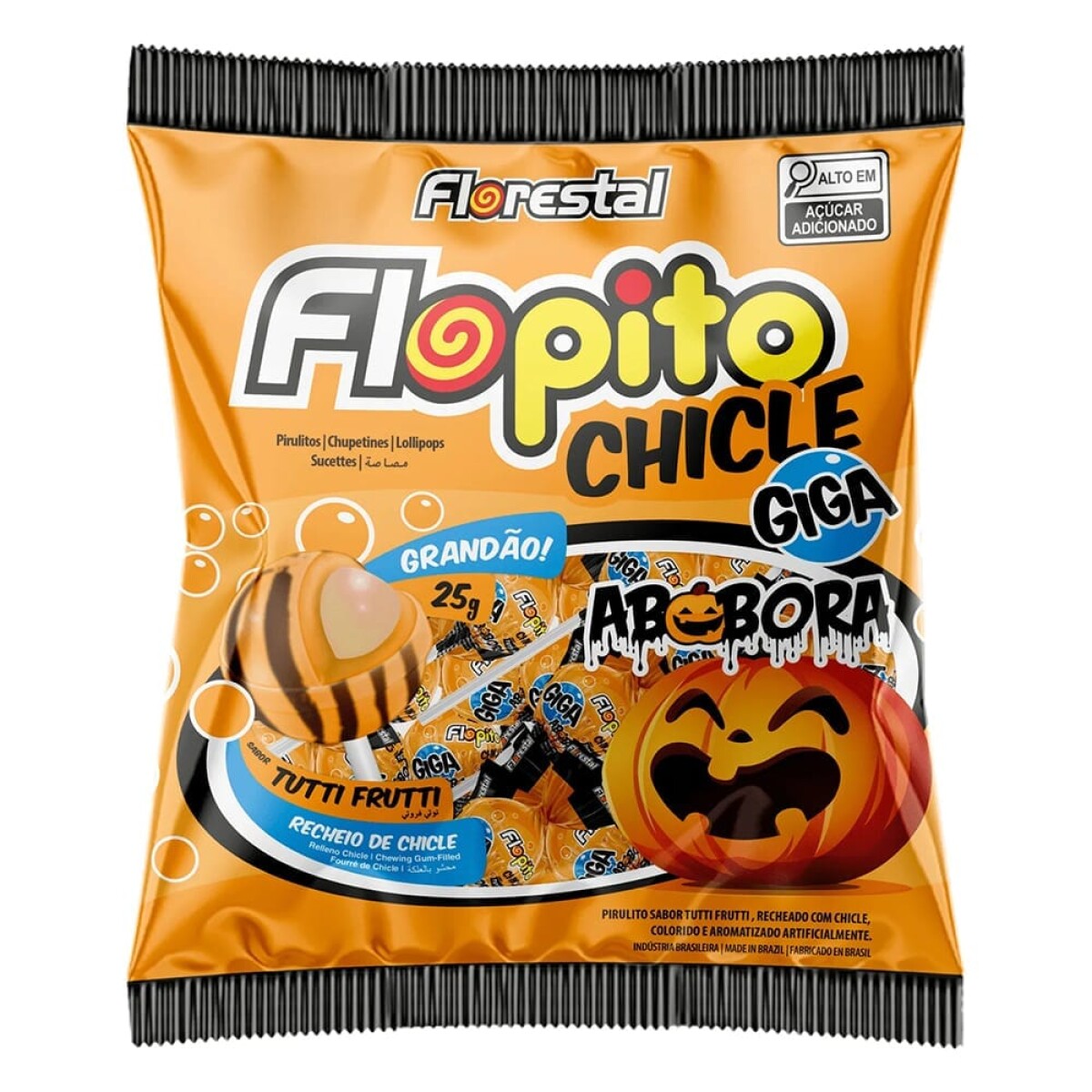 Chupetín FLORESTAL Flopito ABORA HALLOWEEN 24 Pcs 