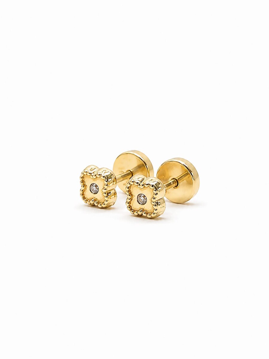 Abridores flor Oro 10 Kt 