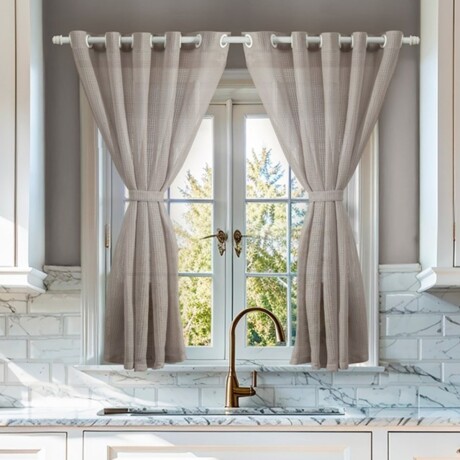 Cortina en Tela Dali set 2 paños 140 x 150 cms BEIGE