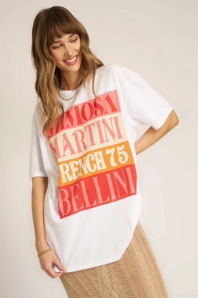 POLERA FANCY DRINKS Blanco