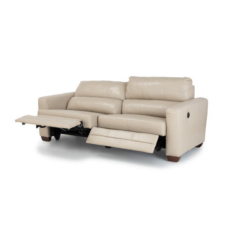 Sofá Malta (Reclinable) - Cuero Básico - 2 cuerpos 519 Beige - (Preventa)