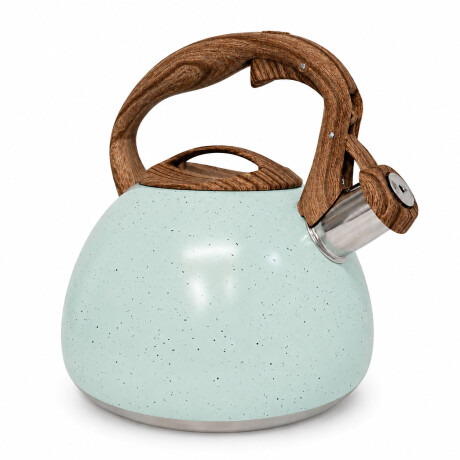 Caldera Silbadora 3L Cuori Acqua Ac. Inox Simil Mango Madera Verde