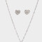 Bijouterie Set Con strass Set De Collar Y Aros Con Strass - Plateado