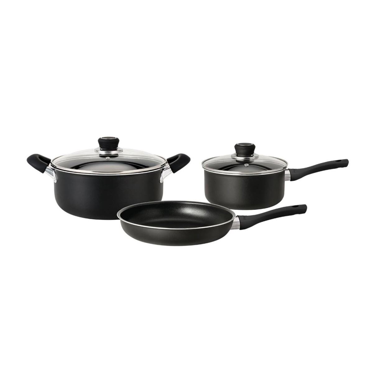 JGO - BATERÍA 5 PIEZAS NEGRO ALUMINIO 09-10016N 