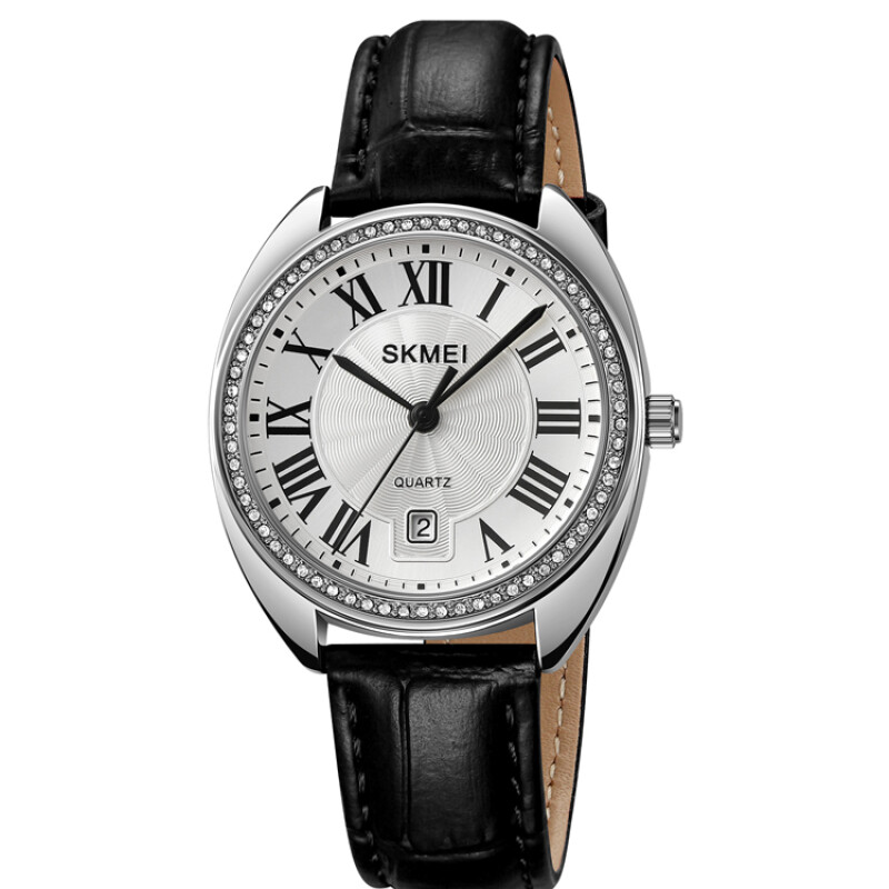 Reloj Skmei 2183SIBK Analógico Unisex Plateado con Correa Negra Plateado
