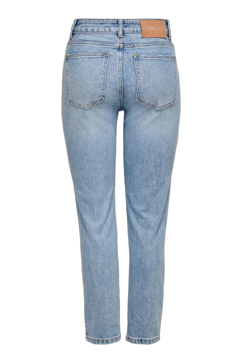 Jeans Emily Clásico 5 Bolsillos Light Medium Blue Denim