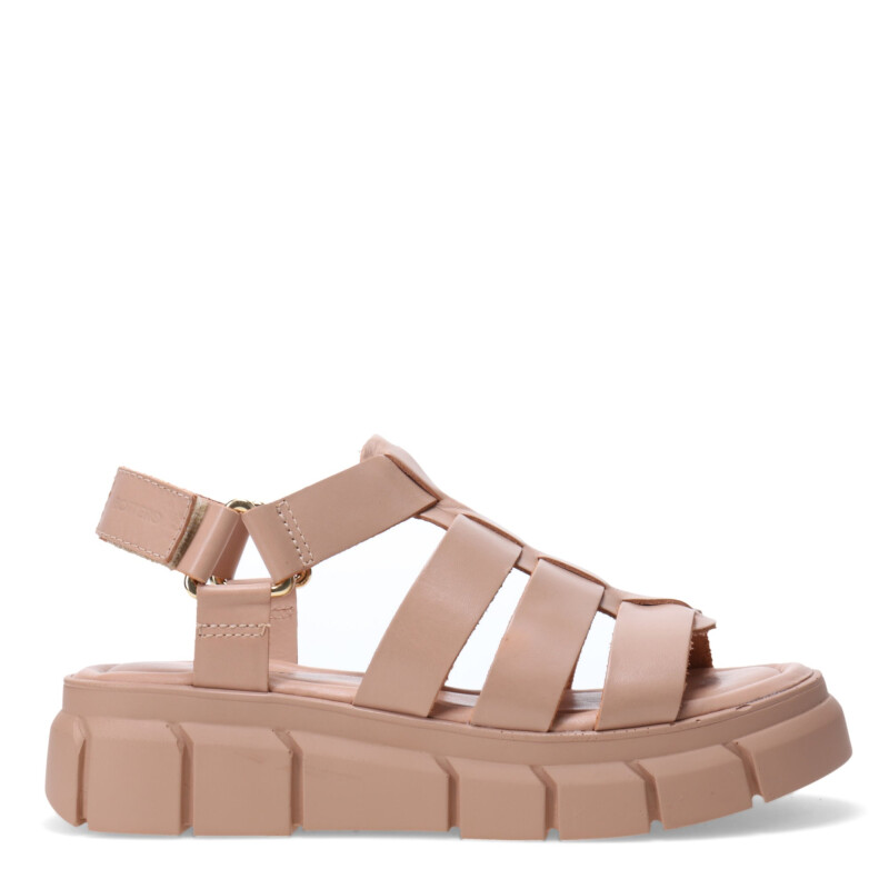 Sandalias de Mujer Bottero de tiras c/velcro Marrón - Marrón Claro