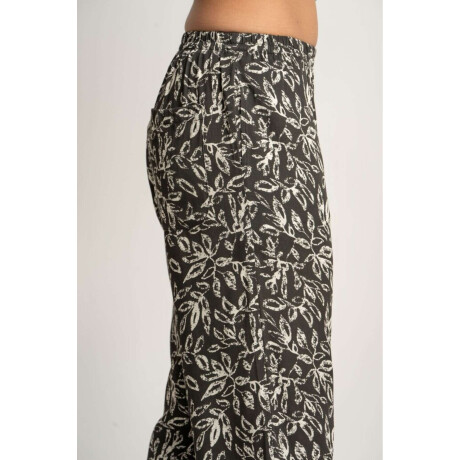 Pantalón Estampado Negro