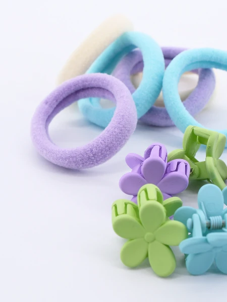 PINZA Y COLEROS PACK X 12 MULTICOLOR