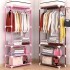 Perchero Organizador Estantes Tipo Ropero Desmontable Ropa Variante Color Rosado
