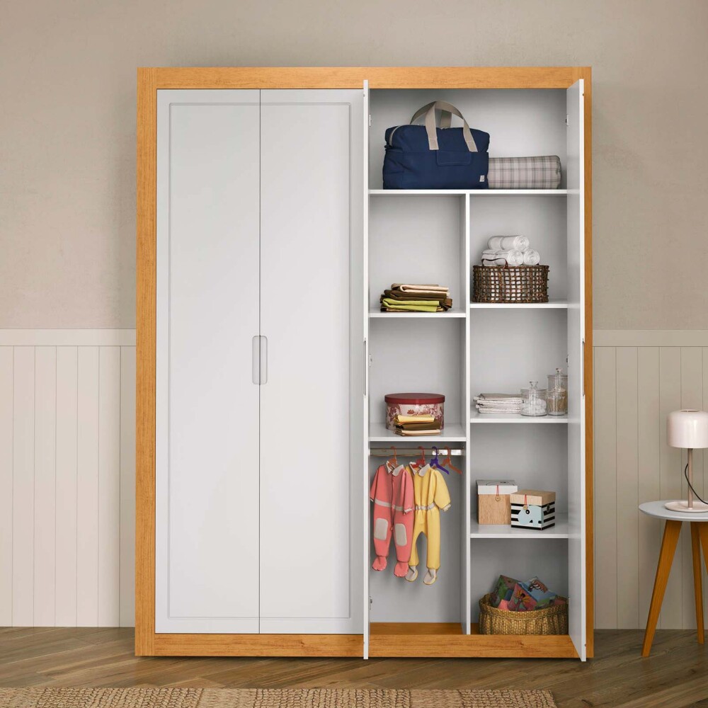 PLACARD 4 PUERTAS MDF-Y-MADERA BLANCO TUTTO