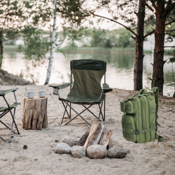 Mochila Táctica Militar Molle 30 Litros Caza Camping Viaje Color Verde Diseño De La Tela Lisa Mochila Táctica Militar Molle 30 Litros Caza Camping Viaje Color Verde Diseño De La Tela Lisa