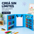 Set Kit Arte Dibujo Y Pinturas 208 Piezas Valija Infantil Variante Color Azul