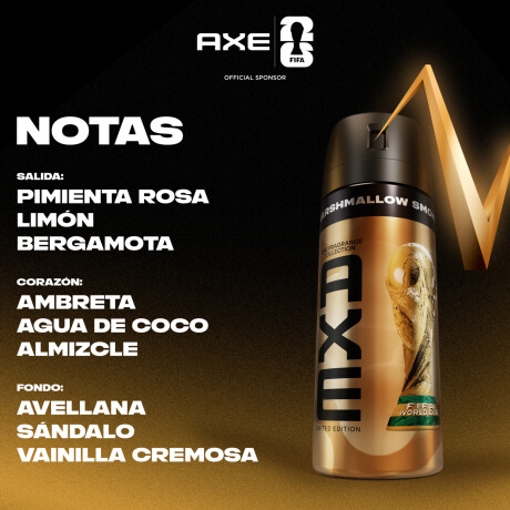 Desodorante en Aerosol AXE FIFA Marshmallow Smoke 150ml Desodorante en Aerosol AXE FIFA Marshmallow Smoke 150ml
