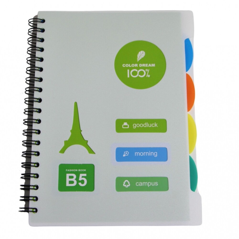 CUADERNO B5 16KPP TAMAÑO 18X26 COLOR VERDE