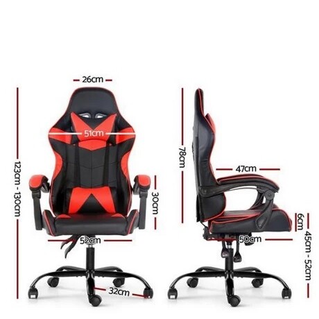 Silla Gamer Lumax Rom Negro/rojo 001